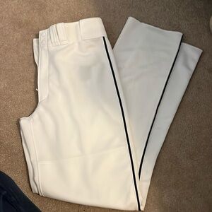 Mizuno men’s unhemmed navy blue piped baseball pants